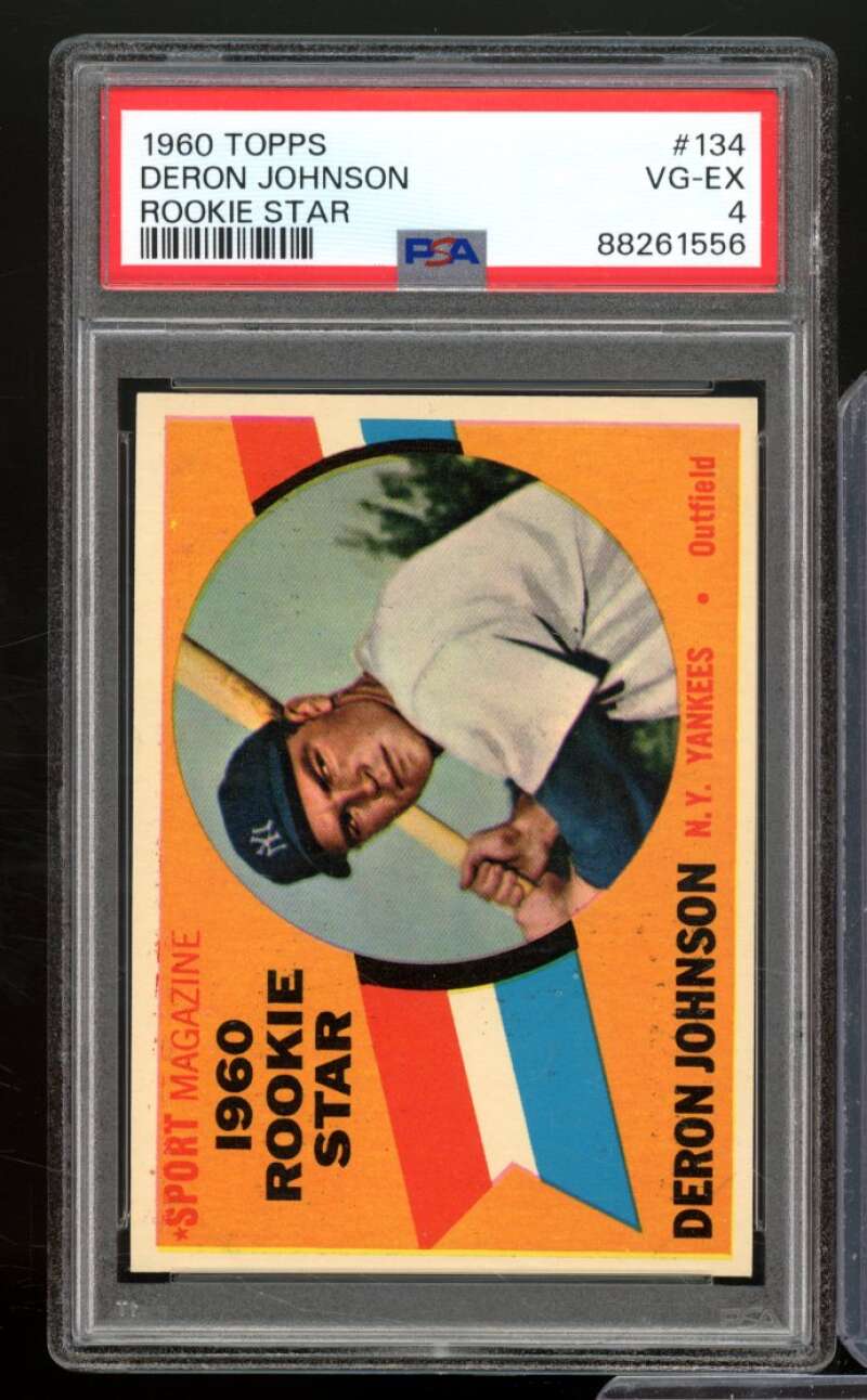 Deron Johnson Rookie Card 1960 Topps #134 PSA 4 Image 1