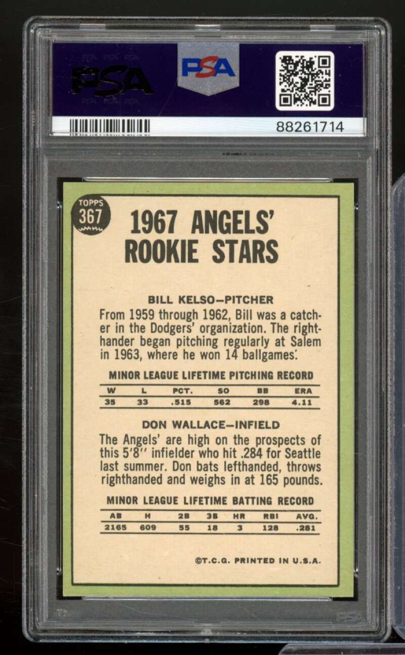 Bruce Brubaker/Rick Reichardt Rookie Card 1967 Topps #367 PSA 6.5 Image 2