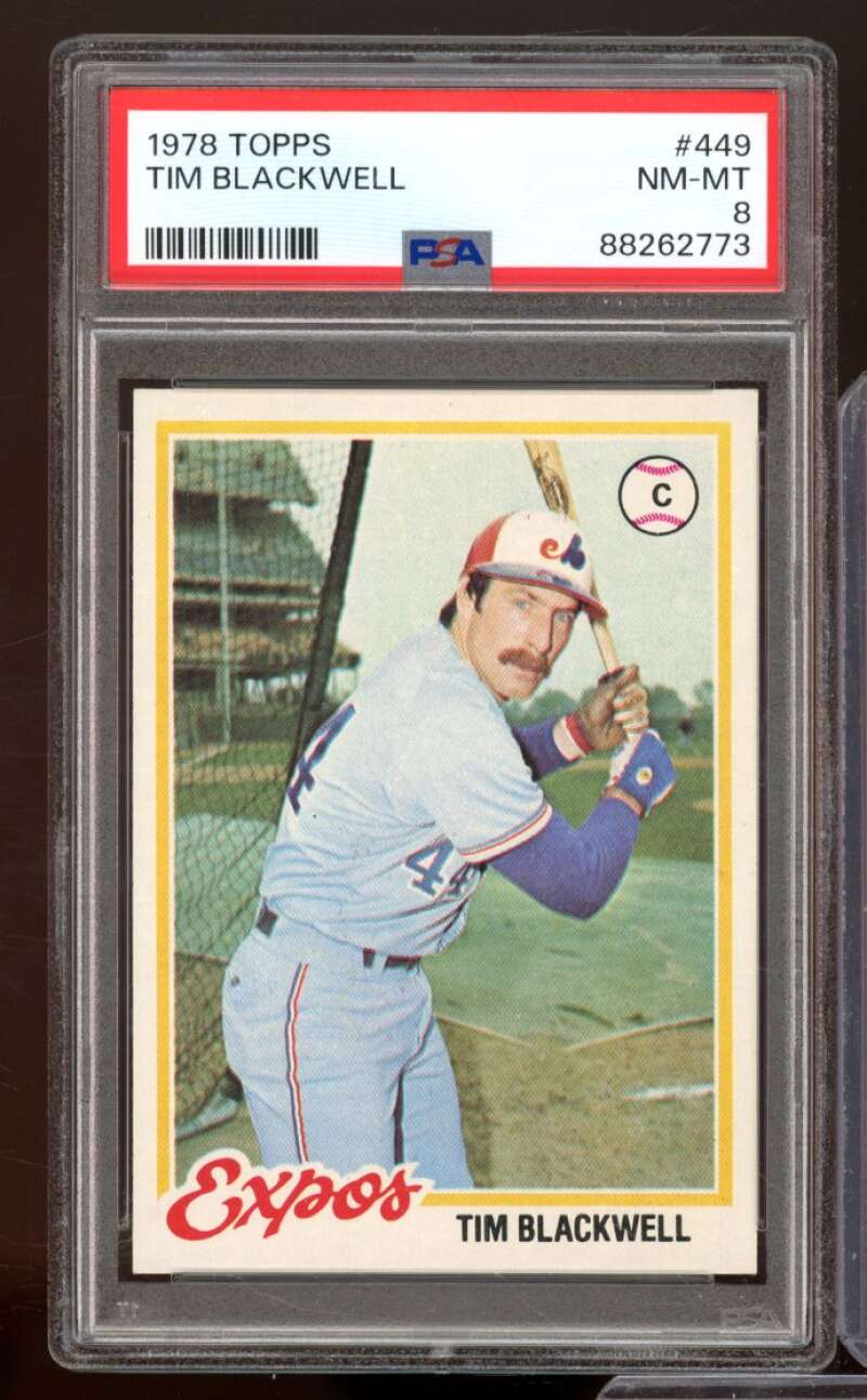 Tim Blackwell Rookie Card 1978 Topps #449 PSA 8 Image 1