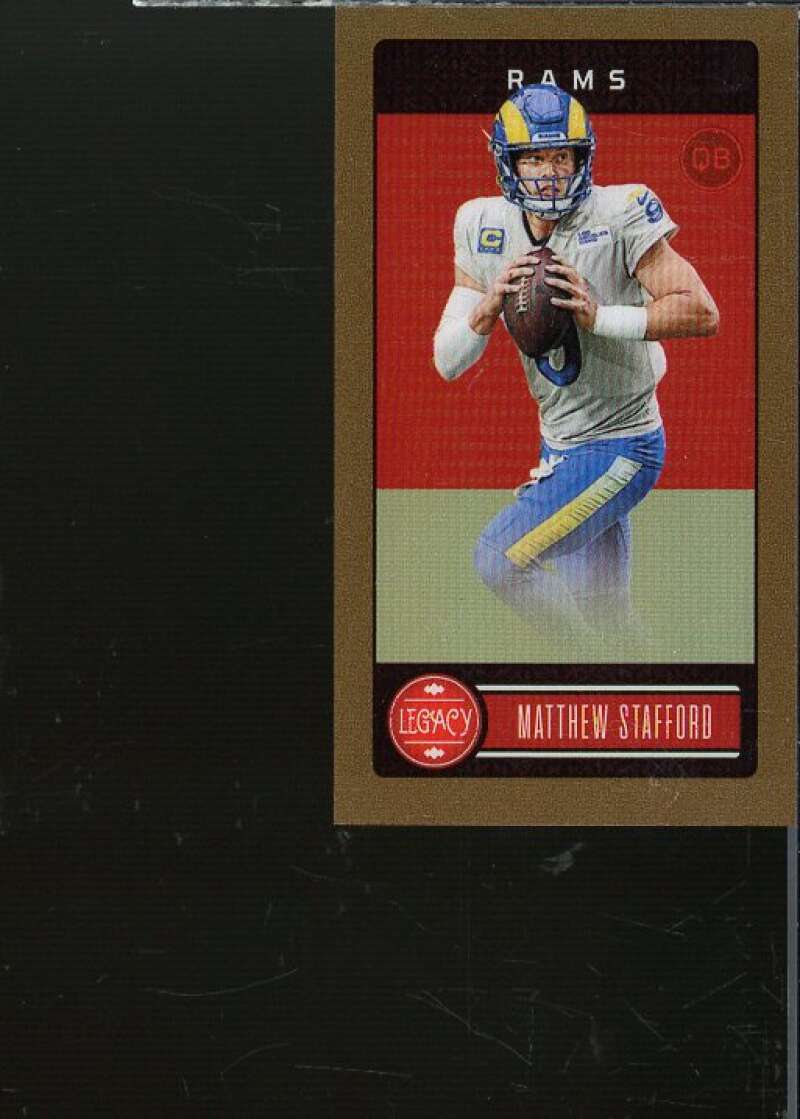 Matthew Stafford Card 2023 Panini Legacy Premium Edition Bronze Mini #56  Image 1