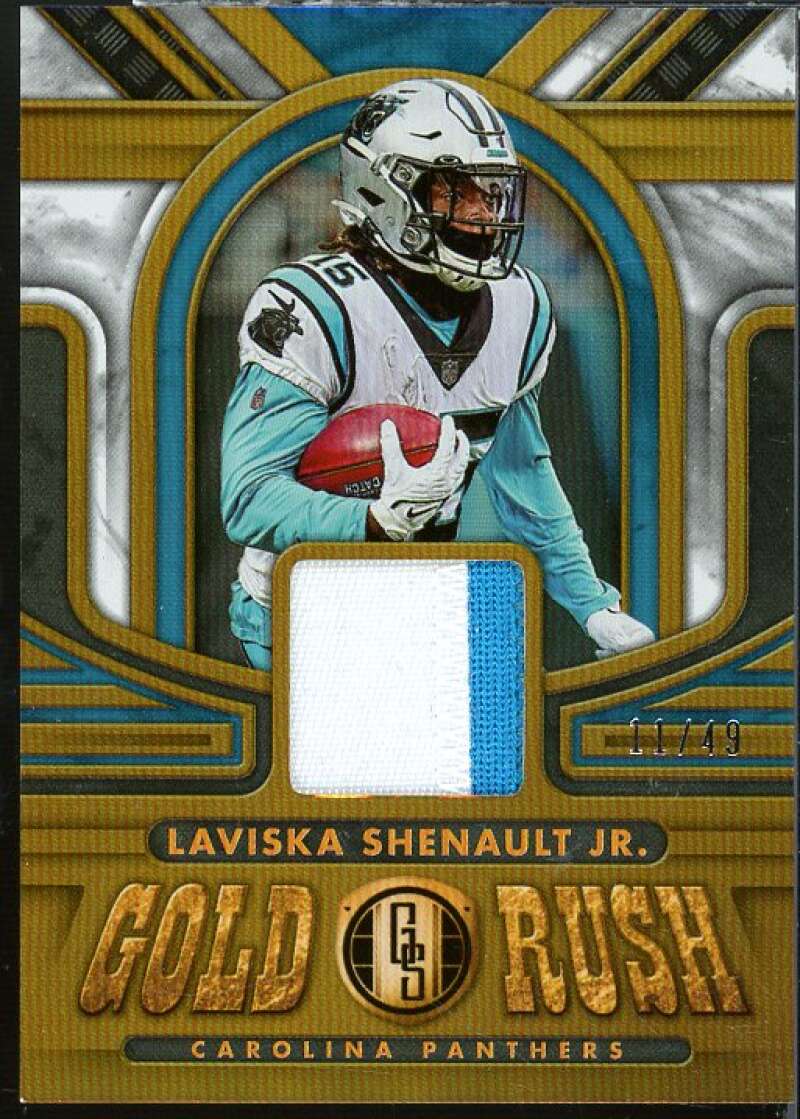 Laviska Shenault Jr. 2023 Panini Gold Standard Gold Rush Materials White Gold #5  Image 1