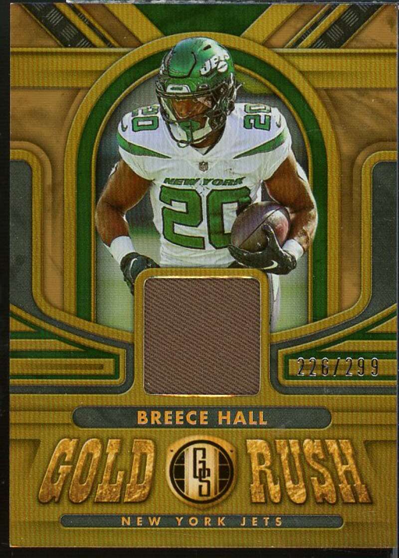 Breece Hall Card 2023 Panini Gold Standard Gold Rush Materials #36  Image 1