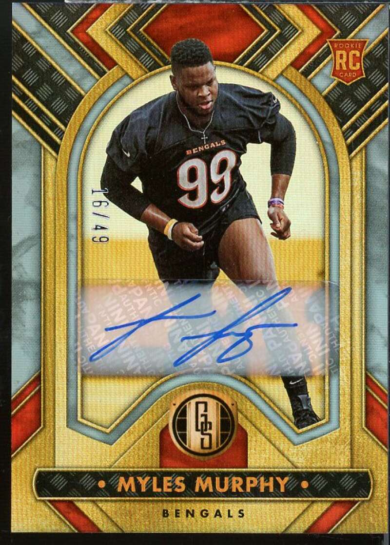 Myles Murphy Card 2023 Panini Gold Standard Rookies Autographs Platinum #171  Image 1