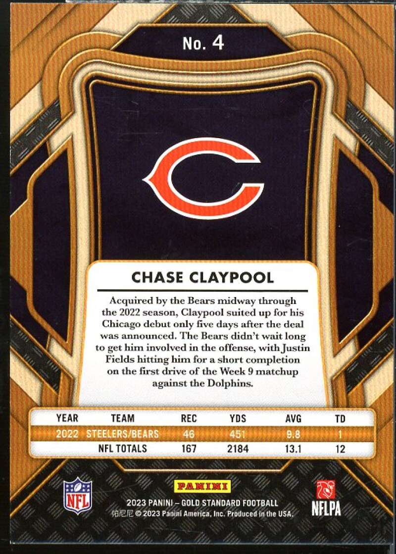 Chase Claypool Card 2023 Panini Gold Standard Rose Gold #4  Image 2