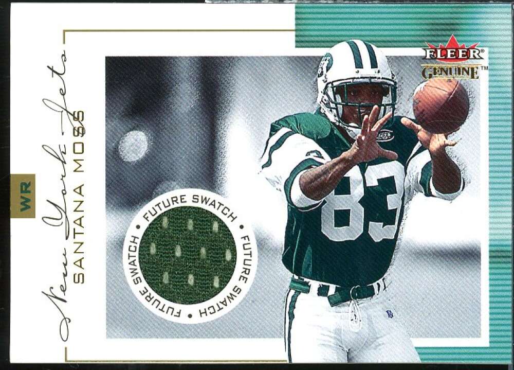 Santana Moss JSY Rookie Card 2001 Fleer Genuine #132  Image 1