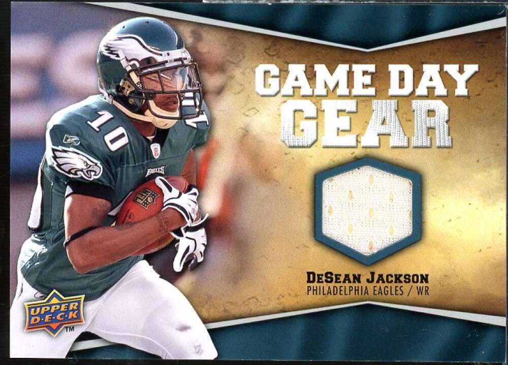 DeSean Jackson Card 2009 Upper Deck Game Day Gear #DE  Image 1