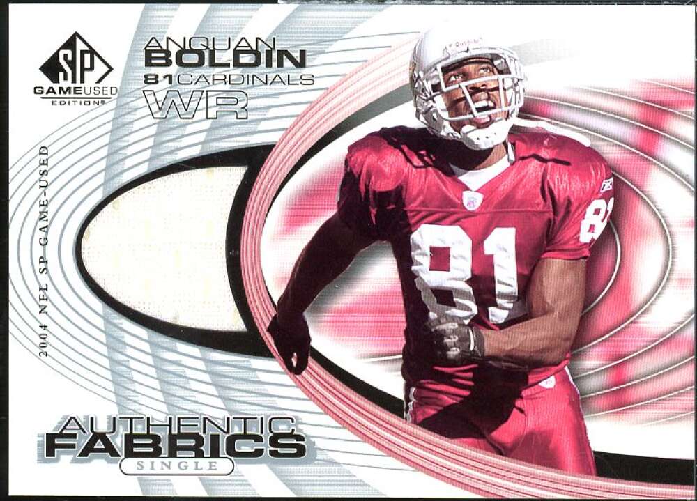 Anquan Boldin Card 2004 SP Game Used Edition Authentic Fabric #AFAB  Image 1