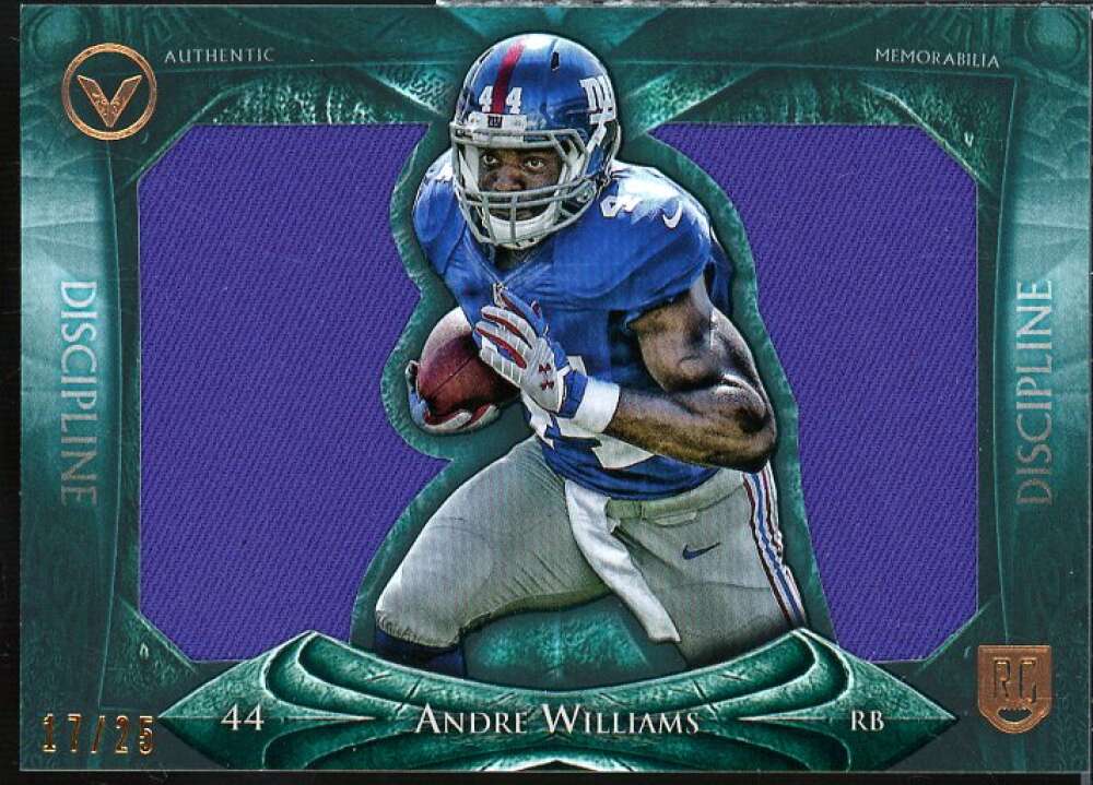 Andre Williams Rookie Card 2014 Topps Valor Jumbo Relics Discipline #VJRAW  Image 1