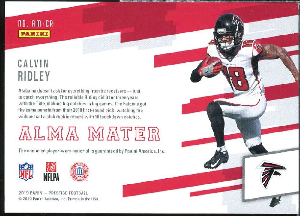 Calvin Ridley Card 2019 Prestige Alma Mater Jerseys #12  Image 2