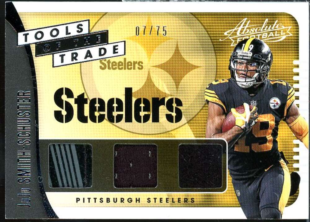 JuJu Smith-Schuster Card 2019 Absolute Tools of the Trade Triple Materials #11  Image 1