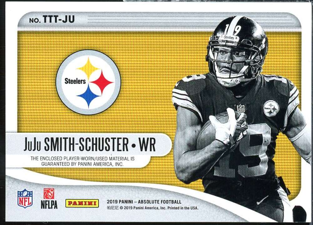 JuJu Smith-Schuster Card 2019 Absolute Tools of the Trade Triple Materials #11  Image 2