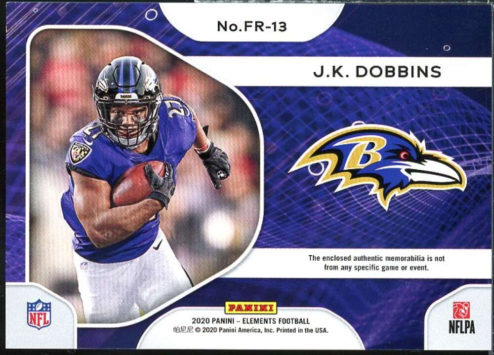 J.K. Dobbins Card 2020 Panini Elements Frequency Materials #13  Image 2