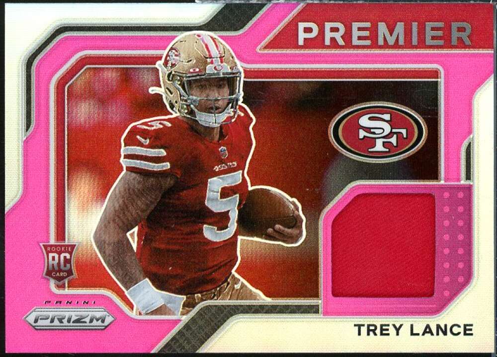 Trey Lance Rookie Card 2021 Panini Prizm Premier Jerseys Pink #3  Image 1