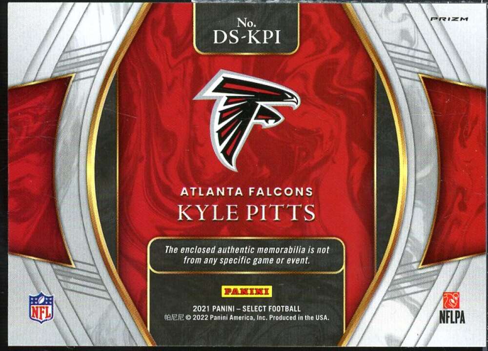 Kyle Pitts Rookie Card 2021 Select Draft Selections Memorabilia Prizm Red #10  Image 2