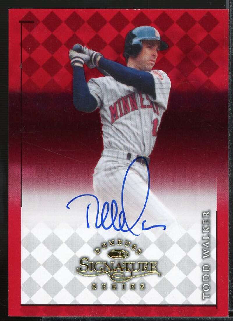 Todd Walker/1900 Card 1998 Donruss Signature Autographs #90  Image 1