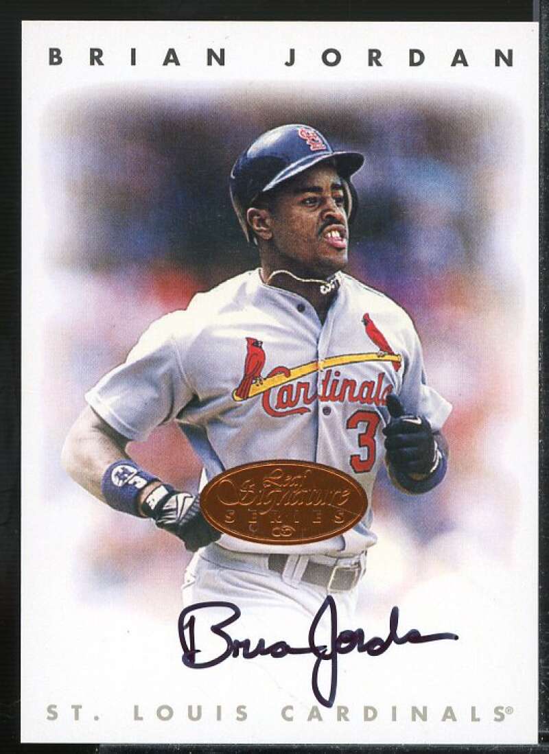 Brian Jordan Card 1996 Leaf Signature Autographs #121  Image 1