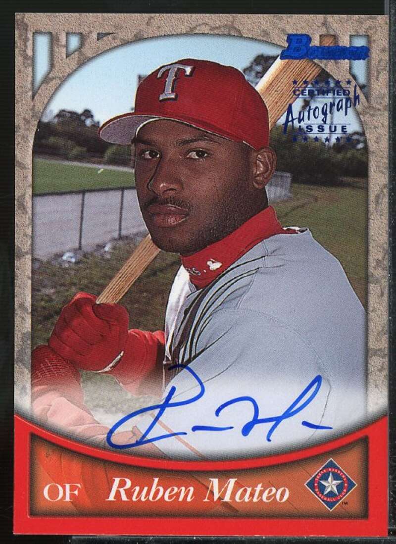 Ruben Mateo Rookie Card 1999 Bowman Autographs #BA1  Image 1