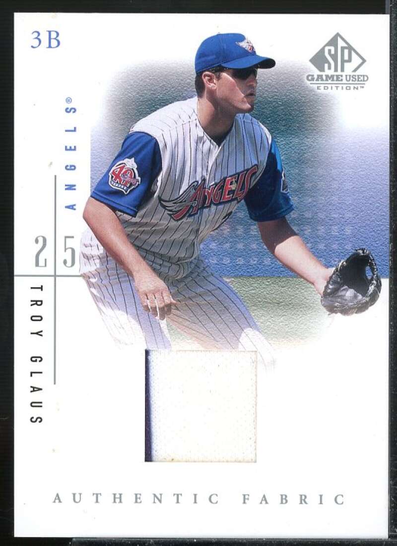 Troy Glaus Card 2001 SP Game Used Edition Authentic Fabric #TGL  Image 1