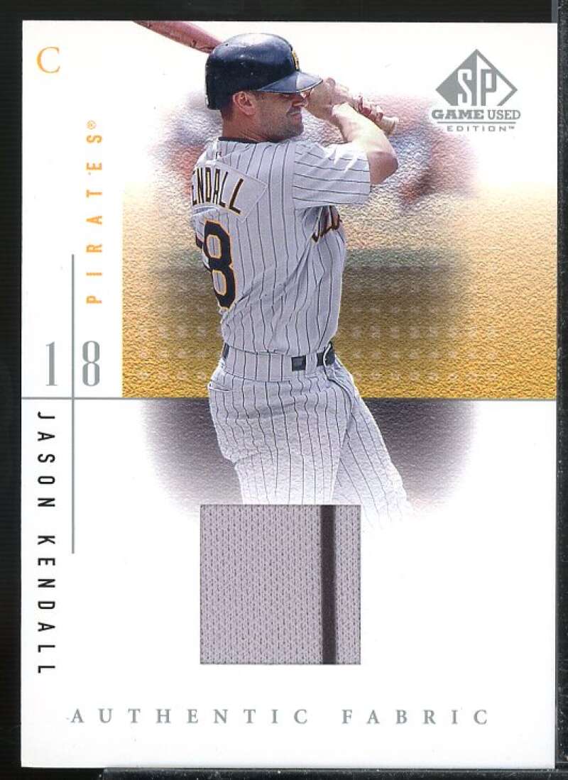Jason Kendall Card 2001 SP Game Used Edition Authentic Fabric #JK  Image 1
