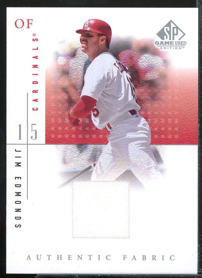 Jim Edmonds DP Card 2001 SP Game Used Edition Authentic Fabric #JE  Image 1