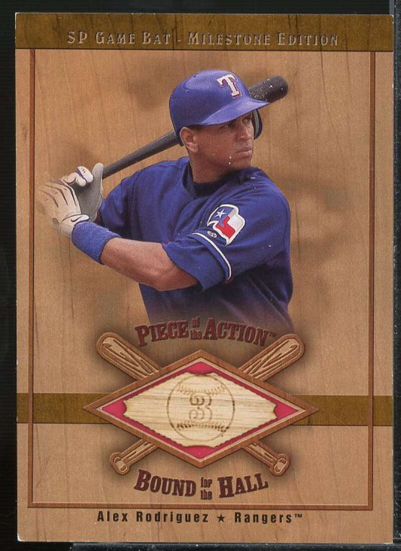 A. Rodriguez 2001 SP Game Bat Milestone Piece of Action Bound for the Hall #BAR  Image 1