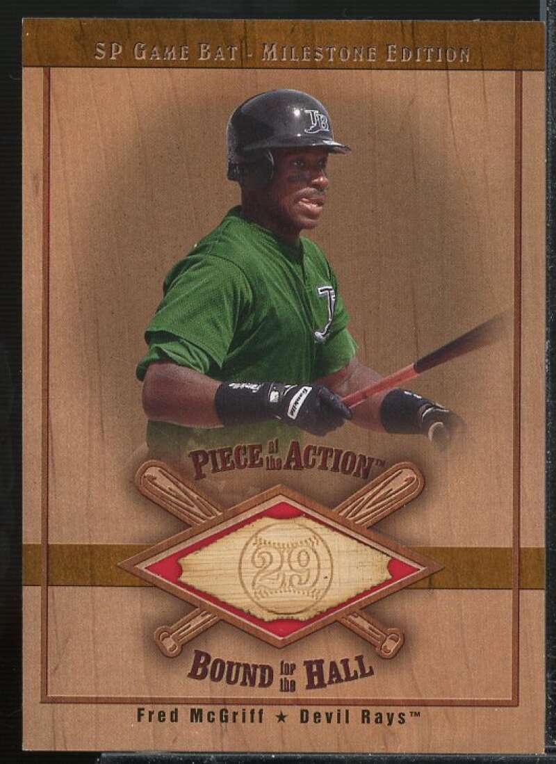 Fred McGriff 2001 SP Game Bat Milestone Piece of Action Bound for the Hall #BFM  Image 1