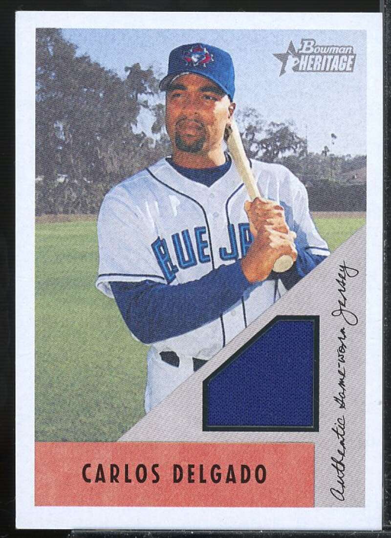 Carlos Delgado Jsy G Card 2002 Bowman Heritage Relics #BHCD  Image 1