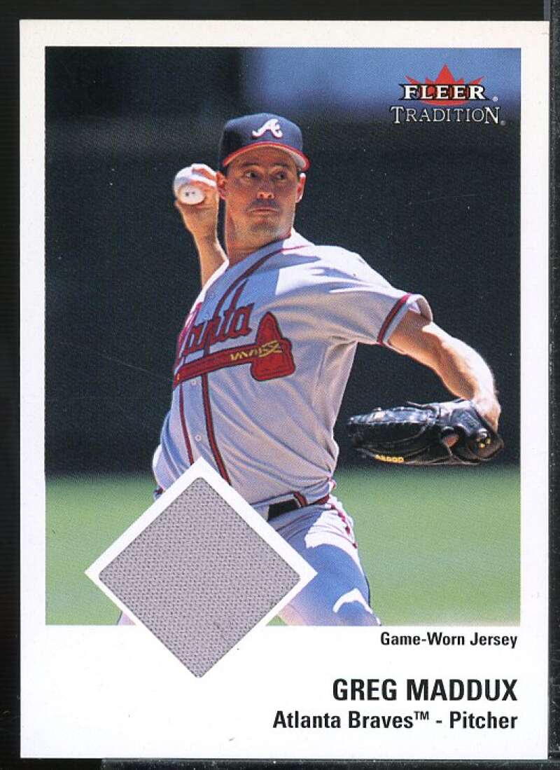 Greg Maddux Jsy Card 2003 Fleer Tradition Game Used #128  Image 1