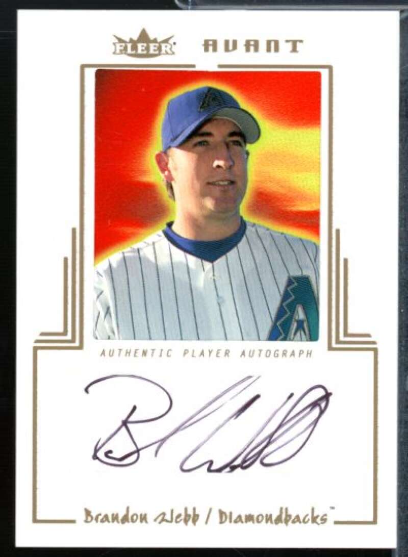 Brandon Webb Rookie Card 2003 Fleer Avant Autograph Gold #BW  Image 1