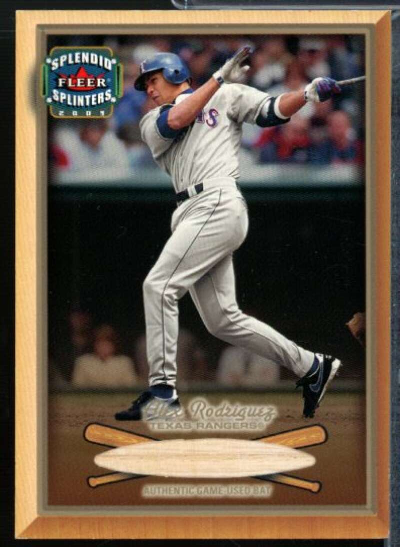Alex Rodriguez Card 2003 Fleer Splendid Splinters Bat Chips #93  Image 1