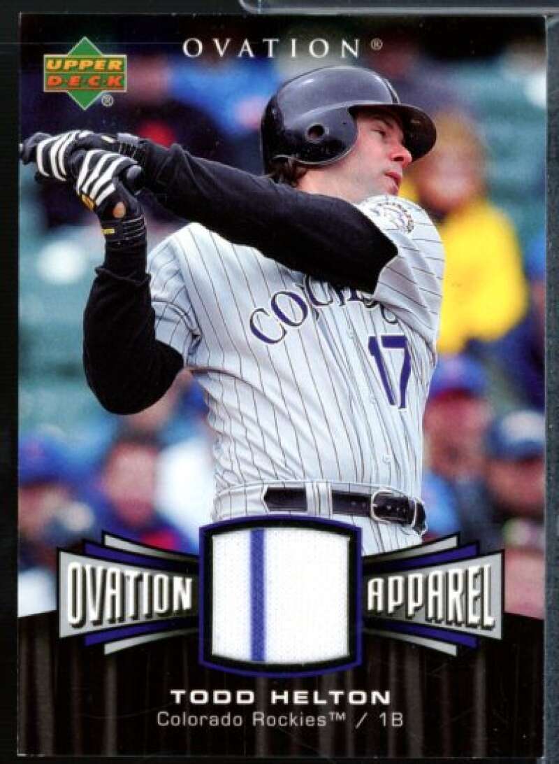 Todd Helton Jsy Card 2006 Upper Deck Ovation Apparel #HE  Image 1