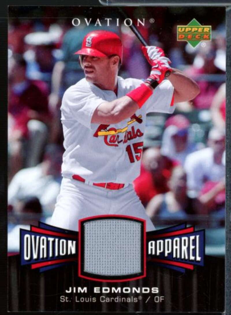 Jim Edmonds Jsy Card 2006 Upper Deck Ovation Apparel #JE  Image 1