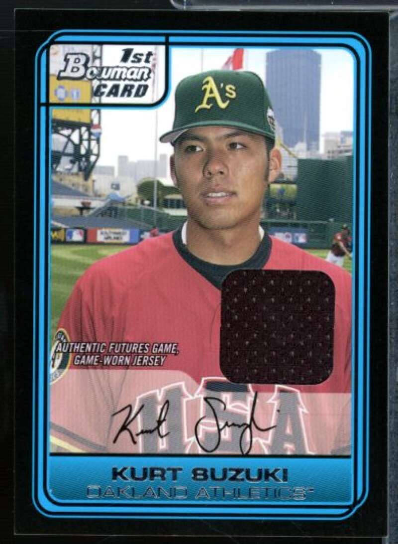 Kurt Suzuki Jsy B Rookie 2006 Bowman Draft Future's Game Prospects Relics #39  Image 1