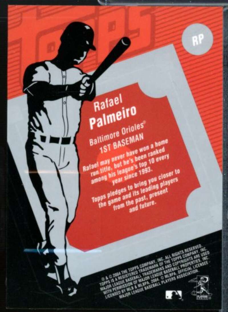 Rafael Palmeiro Uni A Card 2004 Topps Clubhouse Relics #RP  Image 2