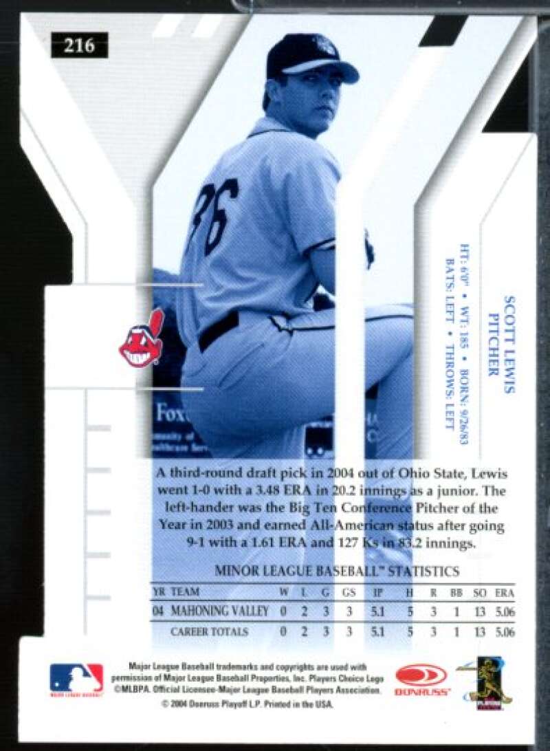 Scott Lewis Rookie Card 2004 Donruss Elite Extra Edition Signature Status #216  Image 2