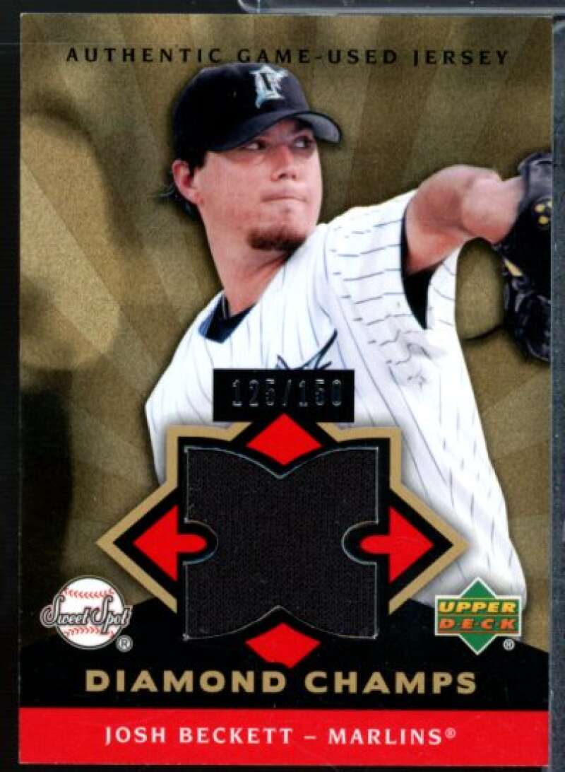 Josh Beckett Card 2004 Sweet Spot Diamond Champs Jersey #DCJB  Image 1