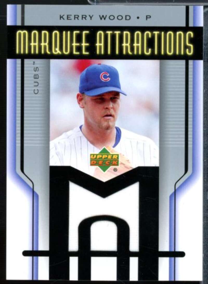 Kerry Wood Card 2005 Upper Deck Marquee Attractions Jersey #KW  Image 1