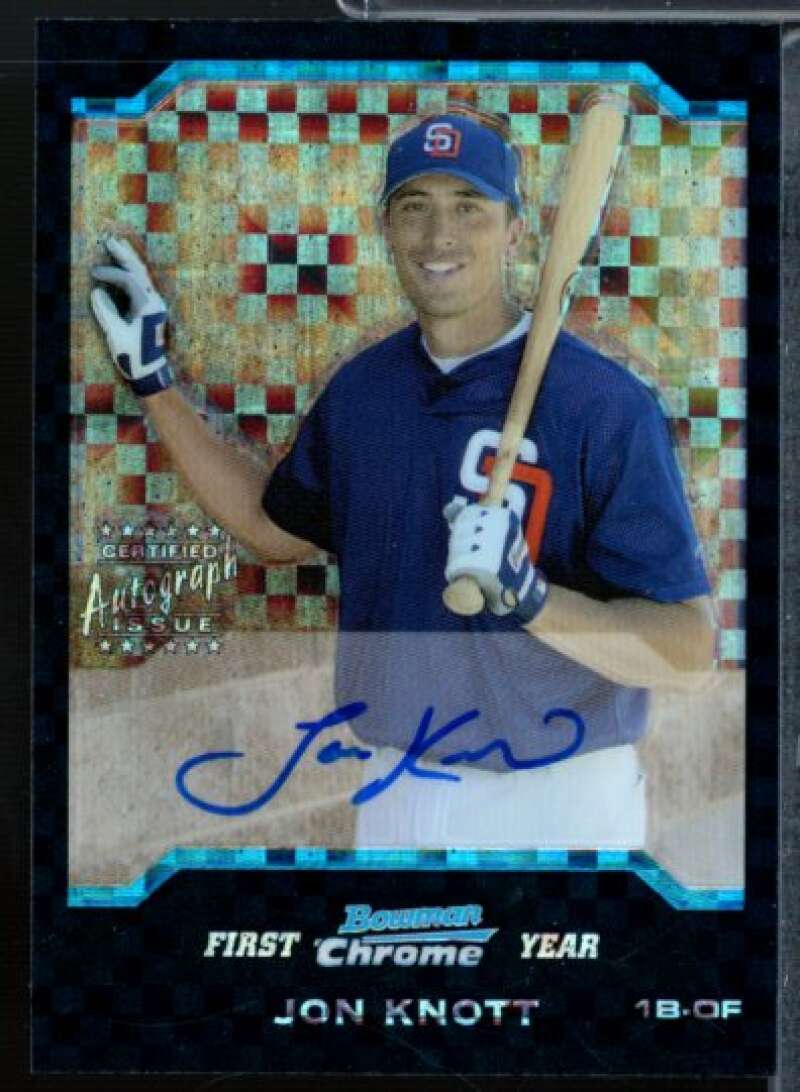 Jon Knott AU Rookie Card 2004 Bowman Chrome X-Fractors #350  Image 1