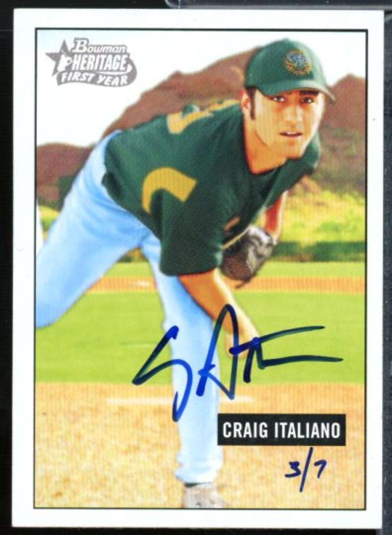 Craig Italiano Autograph FY Rookie Card 2005 Bowman Heritage #267  Image 1