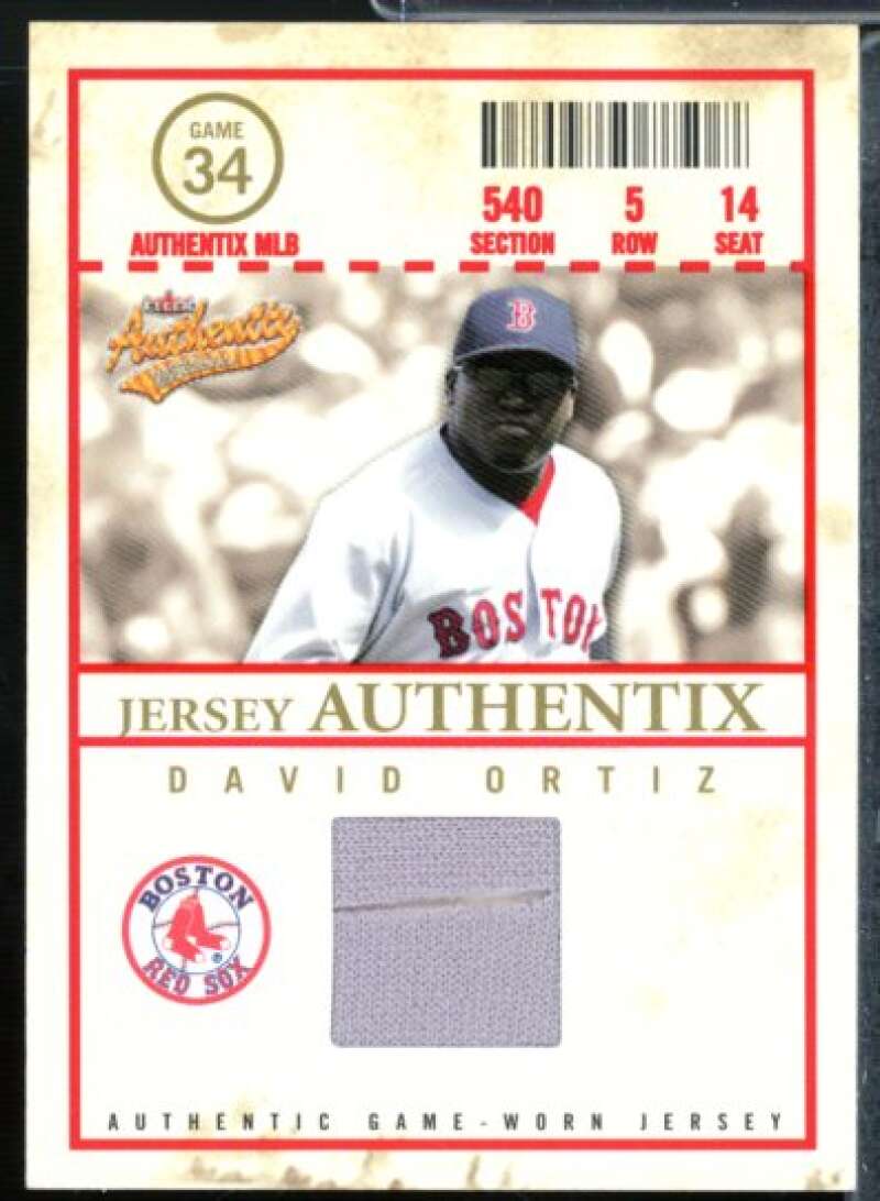 David Ortiz Card 2005 Fleer Authentix Jersey General Admission #DO  Image 1