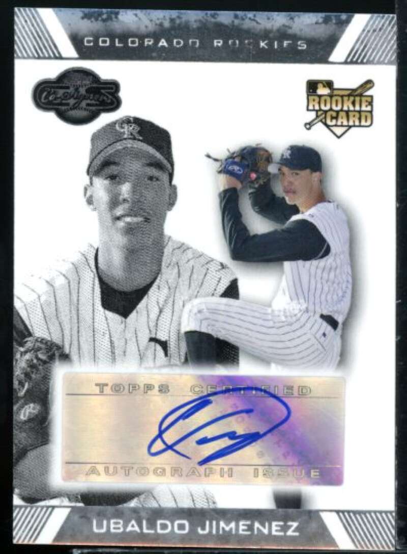 Ubaldo Jimenez AU Rookie Card 2007 Topps Co-Signers #99b  Image 1