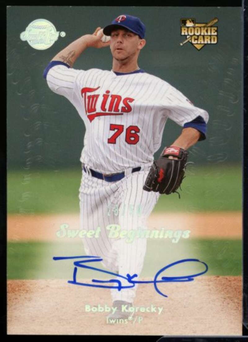 Bobby Korecky AU Rookie Card 2008 Sweet Spot Rookie Signatures 50 #103  Image 1