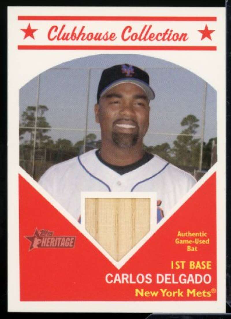 Carlos Delgado C Card 2008 Topps Heritage Clubhouse Collection Relics #CD  Image 1