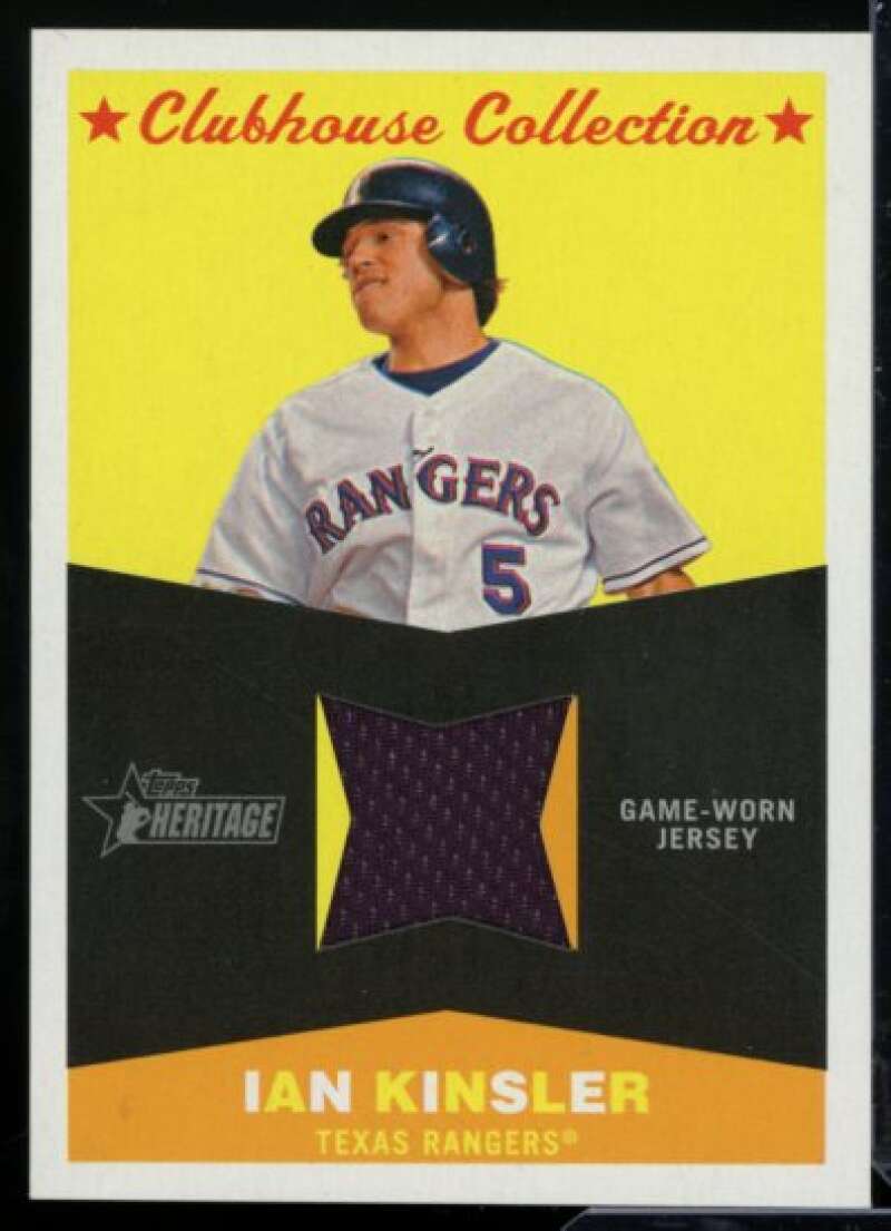Ian Kinsler HN Card 2009 Topps Heritage Clubhouse Collection Relics #IK  Image 1