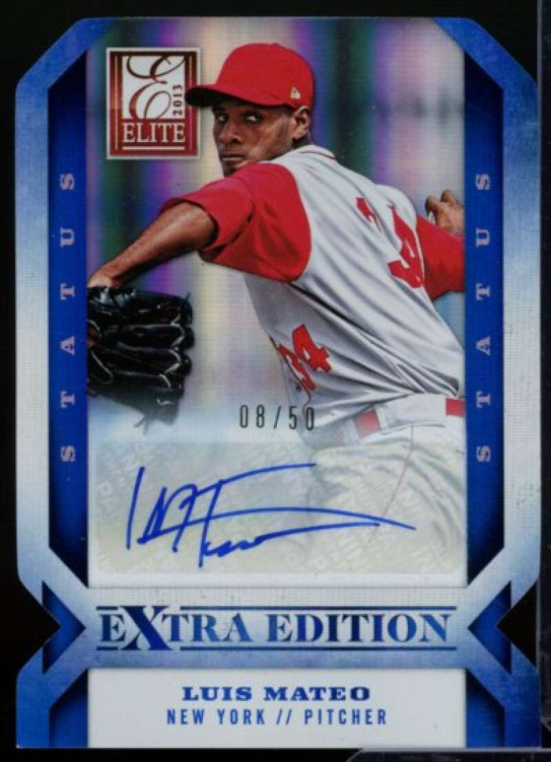 Luis Mateo Rookie Card 2013 Elite Extra Edition Signature Status Blue #92  Image 1