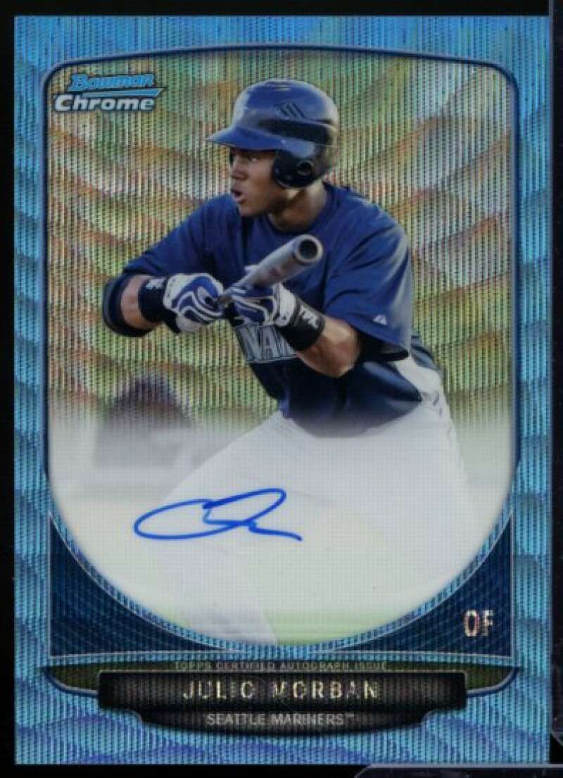 Julio Morban RC 2013 Bowman Chrome Prospect Autographs Blue Wave Refractors #JM  Image 1