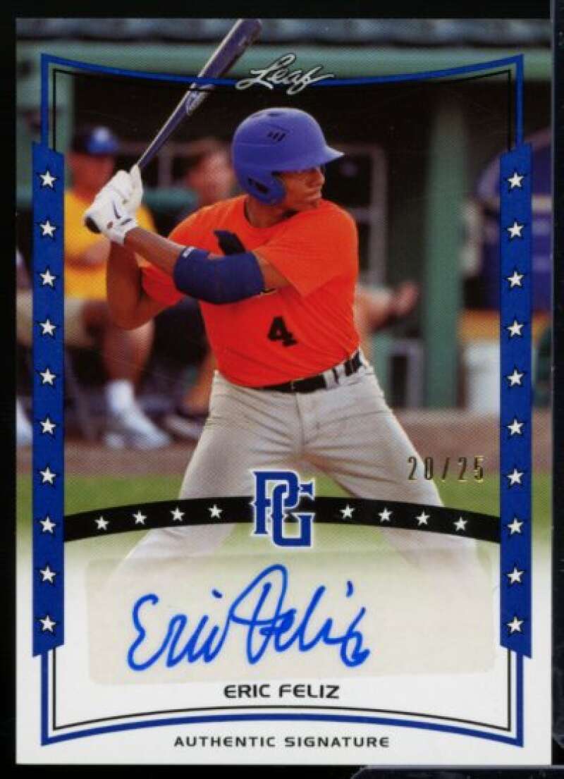 Eric Feliz Rookie Card 2014 Leaf Perfect Game Showcase Autographs Blue #AEF1  Image 1