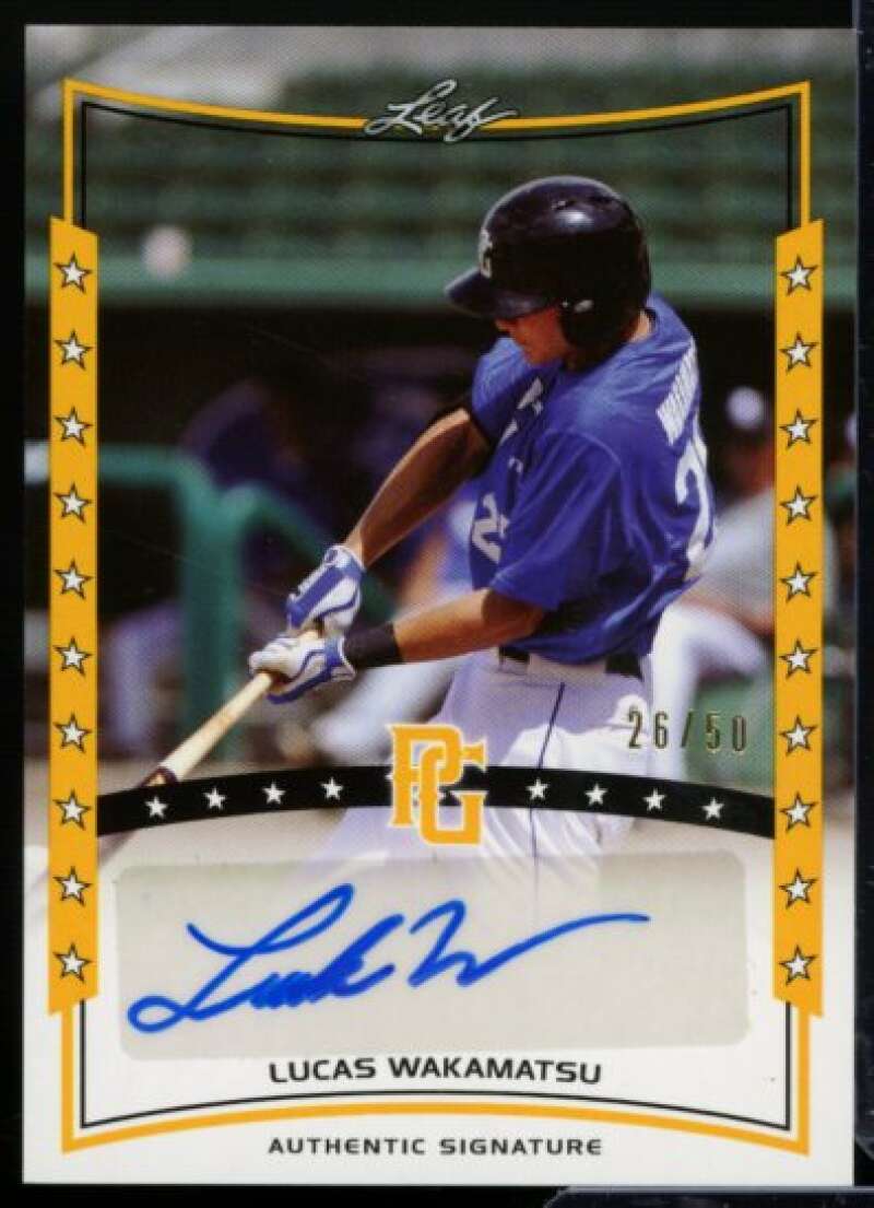 Lucas Wakamatsu Rookie 2014 Leaf Perfect Game Showcase Autographs Gold #ALW1  Image 1