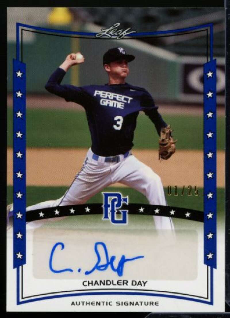 Chandler Day Rookie Card 2014 Leaf Perfect Game Showcase Autographs Blue #ACD1  Image 1