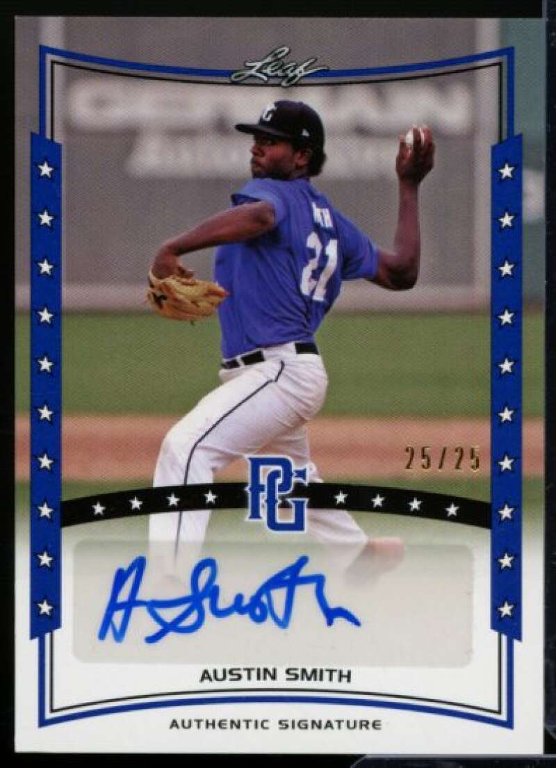 Austin Smith Rookie Card 2014 Leaf Perfect Game Showcase Autographs Blue #AAS1  Image 1